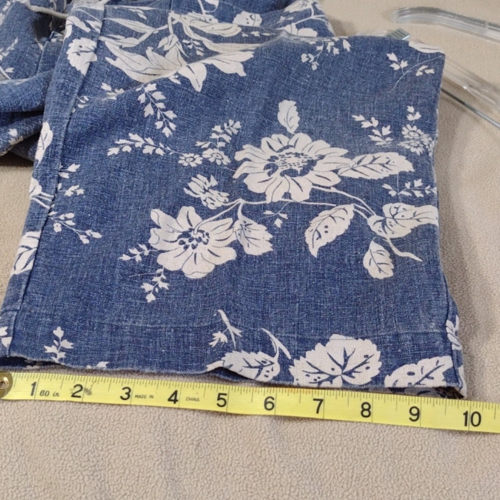 Linen and cotton printed pants 14 - Picture 8 of 8